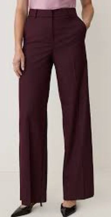 Ann Taylor Pants - Ann Taylor Wide Leg Trouser Dress Pants Deep Purple Size 6